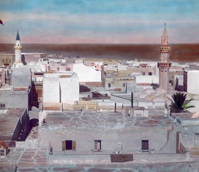 Nordmarokko, bybillede af Fez, billeddato: ca. 1910. Carl Simon-arkivet af Carl Simon