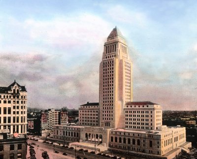 Amerikas Forenede Stater, Californien, Los Angeles City Hall, bygget mellem 1926 og 1928, billeddato: ca. 1931. Carl Simon-arkivet af Carl Simon