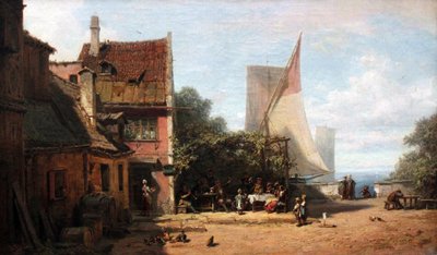Gammel værtshus ved Starnberg -søen af Carl Spitzweg