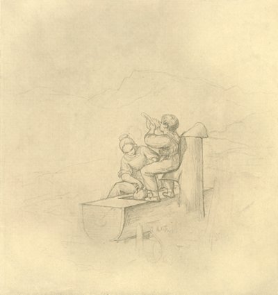Am Brunnen, midten af slutningen af det 19. århundrede, c1924. af Carl Spitzweg