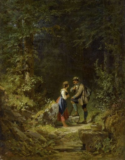 Møde i skoven af Carl Spitzweg