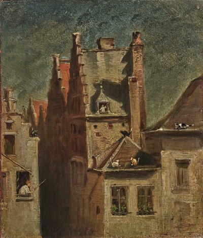 Kattekoncert. af Carl Spitzweg