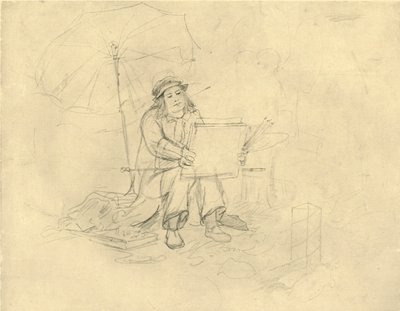 Der Landschaftsmaler II, midten af slutningen af det 19. århundrede, c1924. af Carl Spitzweg