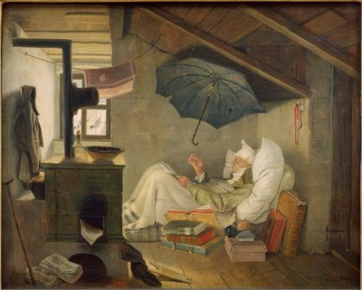 Der arme Poet af Carl Spitzweg
