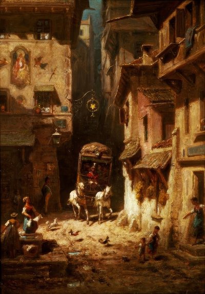 Die Post af Carl Spitzweg