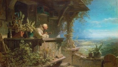 Det brænder. Omkring 1860/62 af Carl Spitzweg