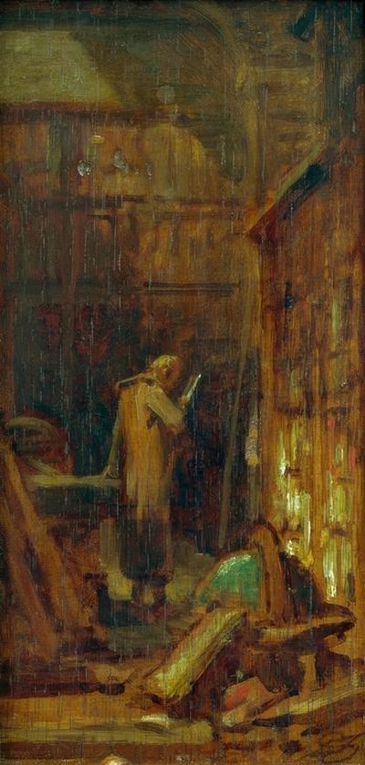 I biblioteket af Carl Spitzweg