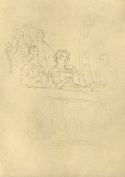 In der Loge, midten af slutningen af det 19. århundrede, c1924. af Carl Spitzweg