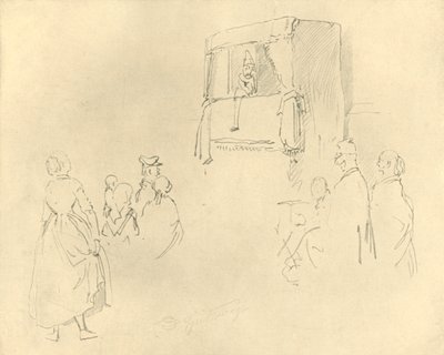 Kasperltheater I, midten af slutningen af det 19. århundrede, c1924. af Carl Spitzweg