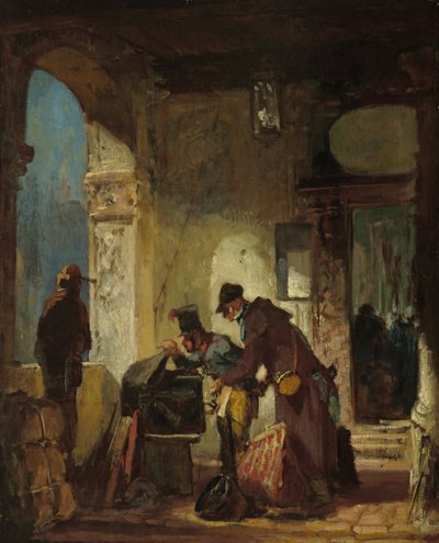 Pavelig toldrevision af Carl Spitzweg