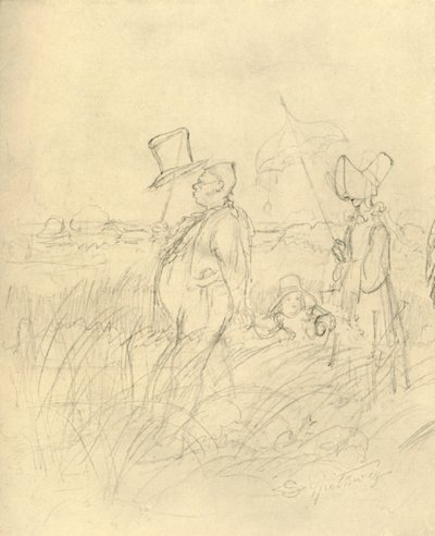 Sonntagsspaziergang, midten af slutningen af det 19. århundrede, c1924. af Carl Spitzweg