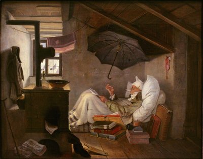 Den fattige digter af Carl Spitzweg