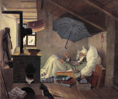 Den fattige digter, 1839 af Carl Spitzweg