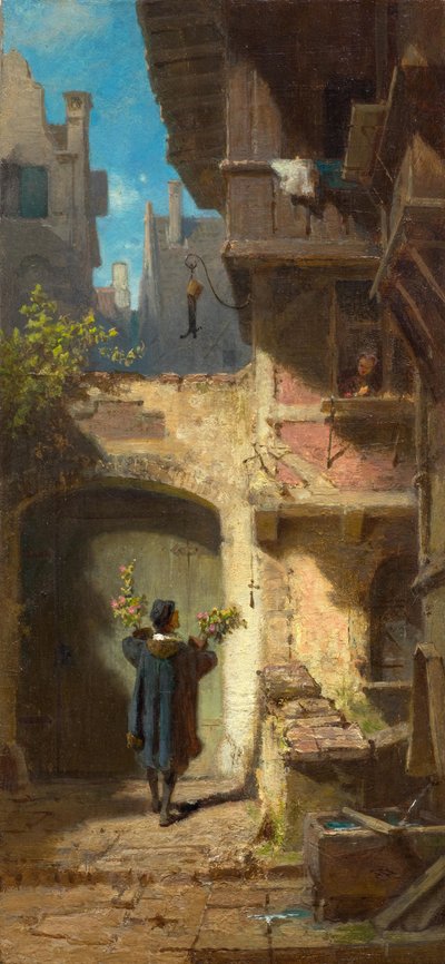 The Well-Wisher, ca 1860. af Carl Spitzweg