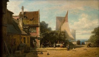 Kro ved søen af Carl Spitzweg