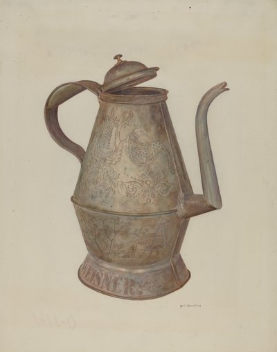 Pa. Tysk Kaffekande af Carl Strehlau