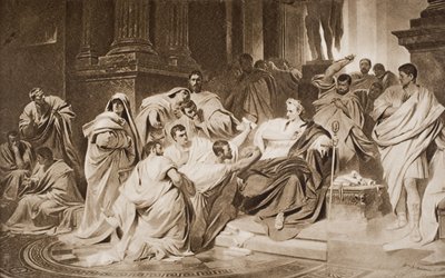 The Murder of Caesar, illustration fra 