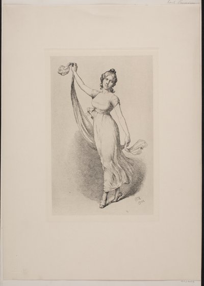 Dansende pige af Carl Thomsen