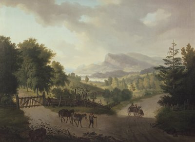 Christiania Fjord fra Høvig (olie på lærred) af Carl Vogt