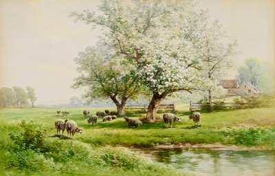 Pastoralt landskab af Carl Weber