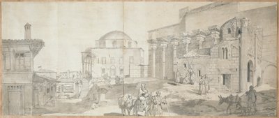 Hadrians bibliotek og den store moské i Athen af Carl Wilhelm Freiherr von Heideck