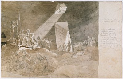 Frihedskæmpere i det såkaldte skatkammer i Agamemnon nær Mykene af Carl Wilhelm Freiherr von Heideck