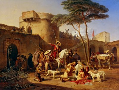 Spansk guerilla i et fort af Carl Wilhelm Freiherr von Heideck