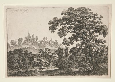 Landskab med Mølle af Carl Wilhelm Kolbe the elder