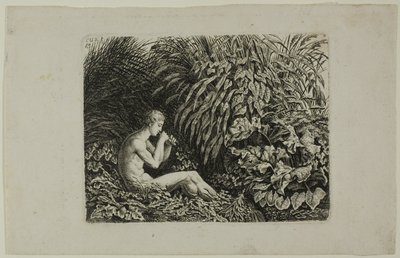 Ungdom, der spiller Pipes of Pan af Carl Wilhelm Kolbe, the elder