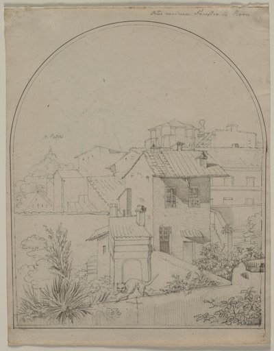 Udsigt fra mit vindue i Rom, ca. 1817. af Carl Wilhelm Tischbein