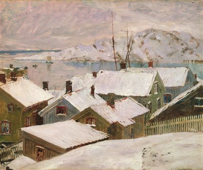 Fiskebackskil om vinteren, 1899 af Carl Wilhelm Wilhelmson
