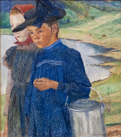 To piger på vej af Carl Wilhelm Wilhelmson