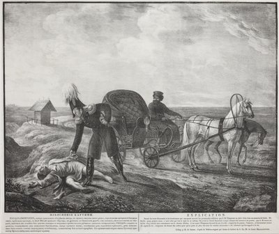 Kejser Alexander I hjælper en trængende person, 1820. af Carl von Hampeln