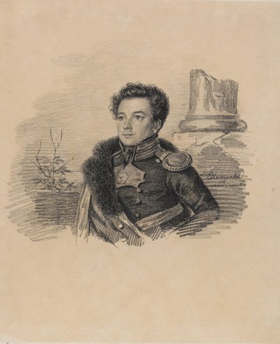 Portræt af A.P. Butovsky, mellem 1817 og 1826. af Carl von Hampeln