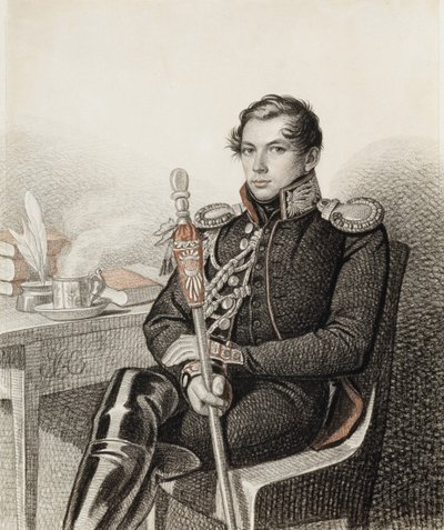 Portræt af grev Pyotr Petrovich Konovnitsyn 1803-1830, 1822-1823. af Carl von Hampeln
