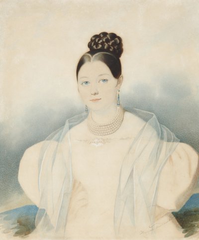 Portræt af grevinde Ekaterina Alexandrovna Zubova, født Obolenskaya 1811-1843, 1830