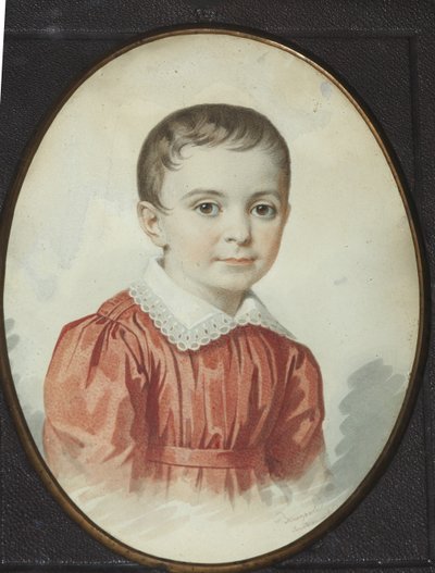 Portræt af Eugenia Kochubey som barn, 1849. af Carl von Hampeln