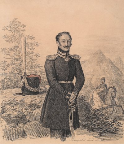 Portræt af Fjodor Alexandrovich Bekovich-Cherkassky 1791-1833, 1822. af Carl von Hampeln