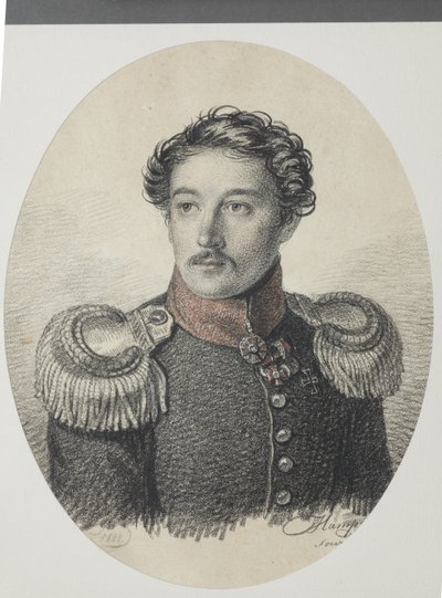 Portræt af Nikolai Vasilyevich Khvostov 1793-1837, 1822. af Carl von Hampeln