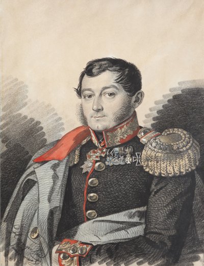 Portræt af Pyotr Nikolaevich Yermolov 1787-1844, 1820