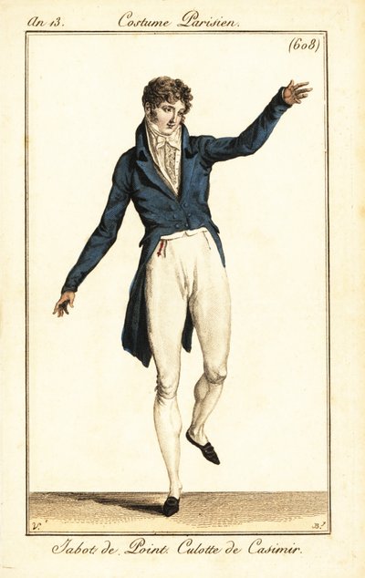 Dandy danser ved et bal, Paris af Carle (after) Vernet