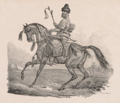 Kosak Cavalier, ca. 1820. af Carle Vernet