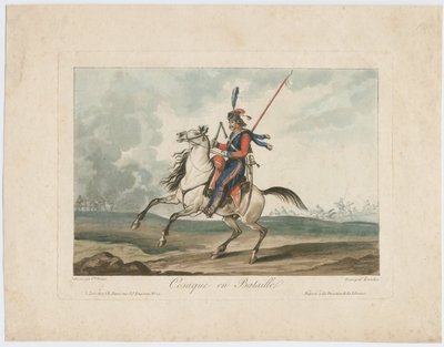 Kosak ved slaget, 1815 af Carle Vernet