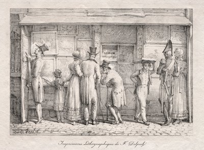 Delpech Lithographic Print Shop, ca. 1818. af Carle Vernet