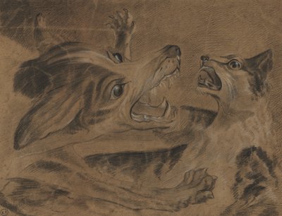 Kæmpende dyr af Carle Vernet