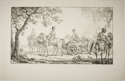 Udnyttet artilleri af Carle Vernet
