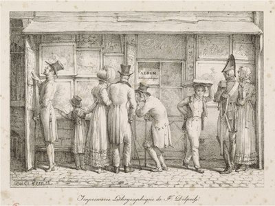 Litografisk trykkeri af F. Delpech af Carle Vernet
