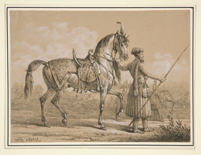 Mameluke og Araberhest af Carle Vernet