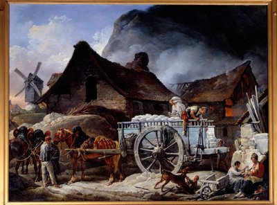 Gipsovn i Montmartre Maleri af Antoine dit Carle Vernet (1758-1836) 1825 Fontaine Chaalis. Institut for Frankrigs museum af Carle Vernet