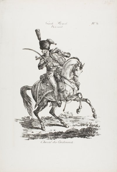 Kongelig Garde, bereden Hussard og Hest nr. 6 af Carle Vernet